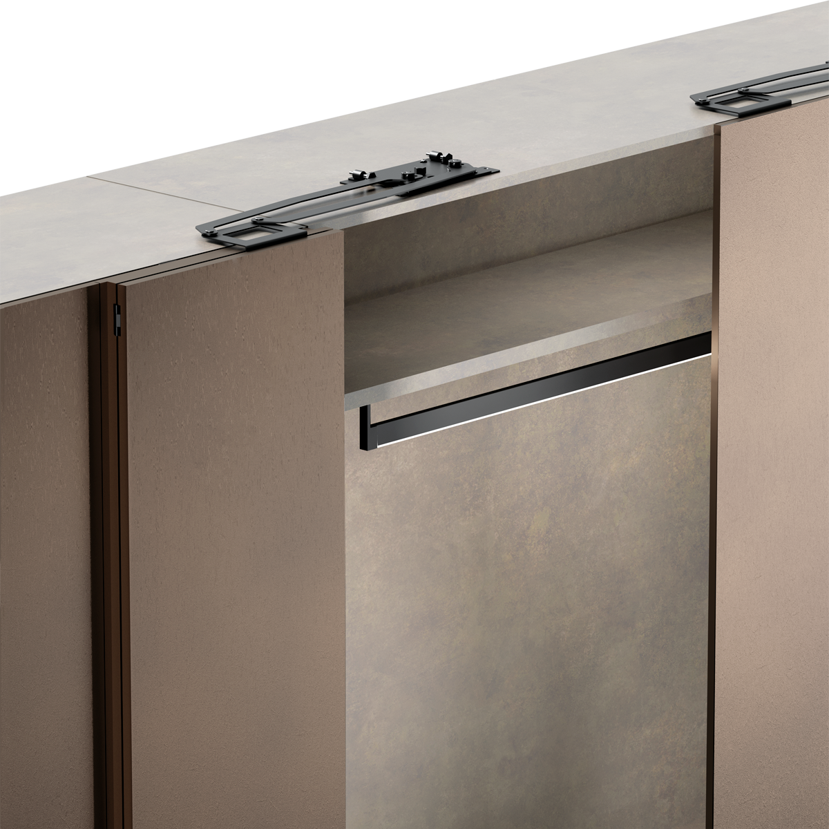 Spin New folding door system with compass movement