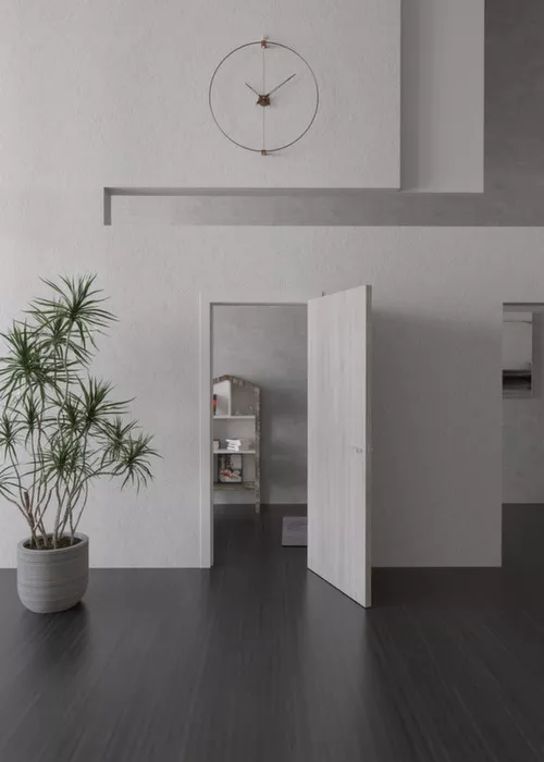 <p>Sistema Pivot a tirare, apertura fino a 180° (Porta in Legno)</p>